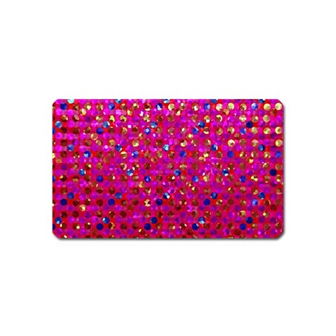 Polka Dot Sparkley Jewels 1 Magnet (Name Card) from ArtsNow.com Front