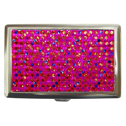 Polka Dot Sparkley Jewels 1 Cigarette Money Case from ArtsNow.com Front