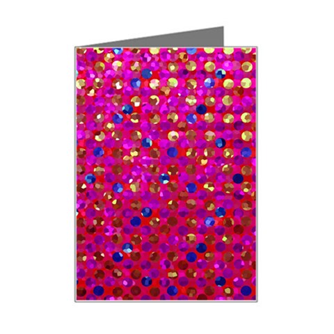 Polka Dot Sparkley Jewels 1 Mini Greeting Card from ArtsNow.com Left