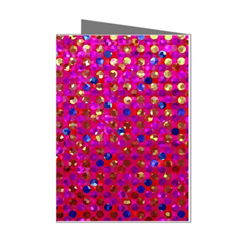 Polka Dot Sparkley Jewels 1 Mini Greeting Card (8 Pack) from ArtsNow.com Left