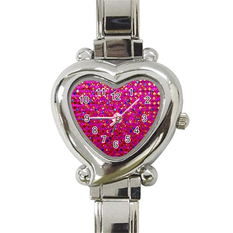 Polka Dot Sparkley Jewels 1 Heart Italian Charm Watch  from ArtsNow.com Front