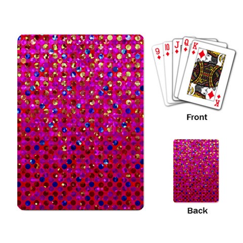 Polka Dot Sparkley Jewels 1 Playing Cards Single Design from ArtsNow.com Back