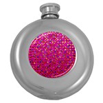 Polka Dot Sparkley Jewels 1 Hip Flask (Round)