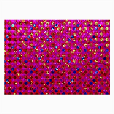 Polka Dot Sparkley Jewels 1 Glasses Cloth (Large, Two Sided) from ArtsNow.com Front