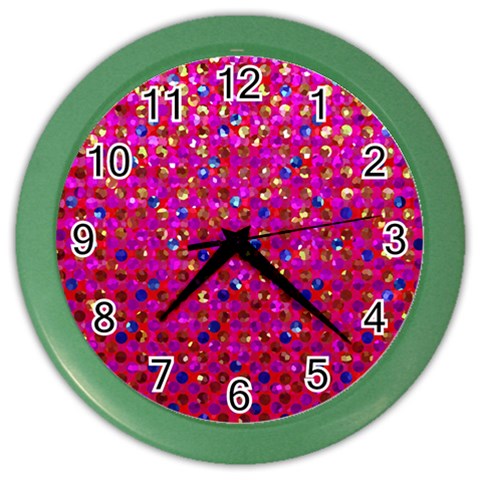 Polka Dot Sparkley Jewels 1 Wall Clock (Color) from ArtsNow.com Front