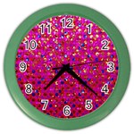 Polka Dot Sparkley Jewels 1 Wall Clock (Color)