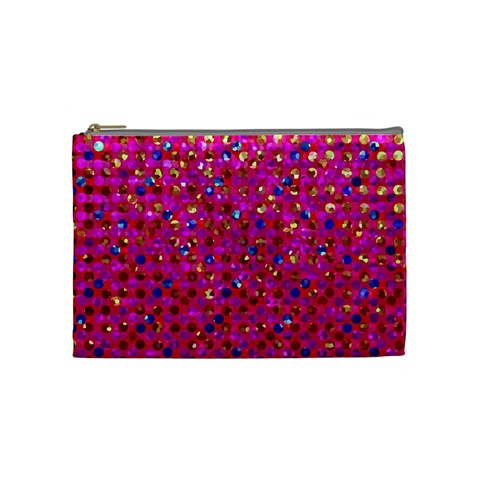 Polka Dot Sparkley Jewels 1 Cosmetic Bag (Medium) from ArtsNow.com Front