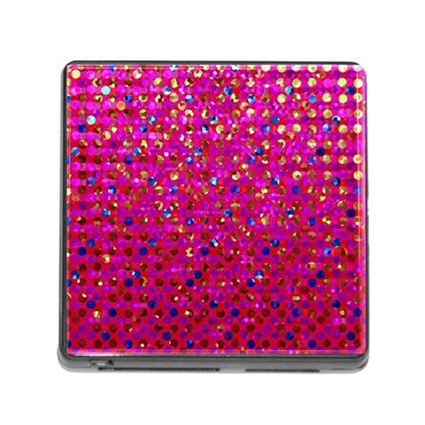 Polka Dot Sparkley Jewels 1 Memory Card Reader with Storage (Square) from ArtsNow.com Front