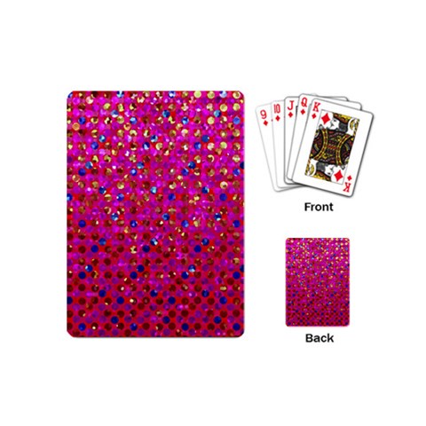 Polka Dot Sparkley Jewels 1 Playing Cards (Mini) from ArtsNow.com Back
