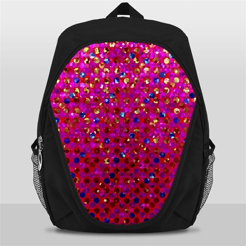 Polka Dot Sparkley Jewels 1 Backpack Bag from ArtsNow.com Front