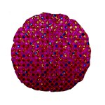 Polka Dot Sparkley Jewels 1 15  Premium Round Cushion 