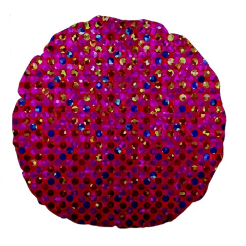 Polka Dot Sparkley Jewels 1 18  Premium Round Cushion  from ArtsNow.com Front