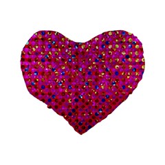 Polka Dot Sparkley Jewels 1 16  Premium Heart Shape Cushion  from ArtsNow.com Back