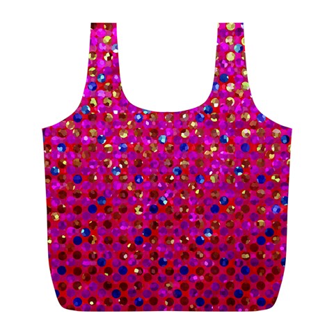 Polka Dot Sparkley Jewels 1 Reusable Bag (L) from ArtsNow.com Front