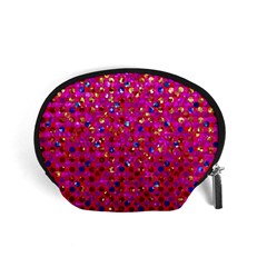 Polka Dot Sparkley Jewels 1 Mini Zipper Pouch from ArtsNow.com Front