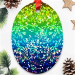 Glitter 4 Oval Ornament