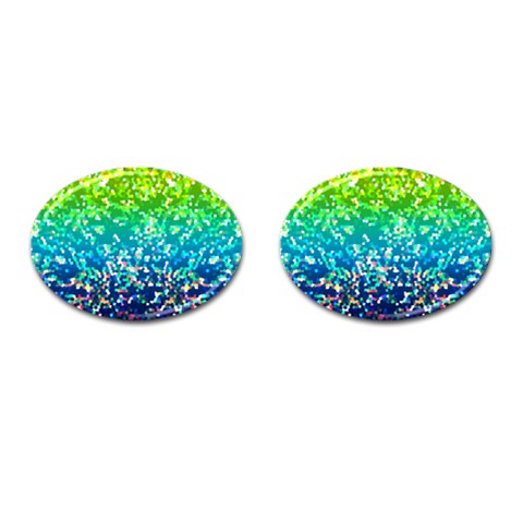Glitter 4 Cufflinks (Oval) from ArtsNow.com Front(Pair)