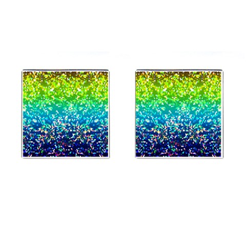 Glitter 4 Cufflinks (Square) from ArtsNow.com Front(Pair)