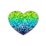 Glitter 4 Drink Coasters (Heart)