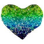 Glitter 4 19  Premium Heart Shape Cushion