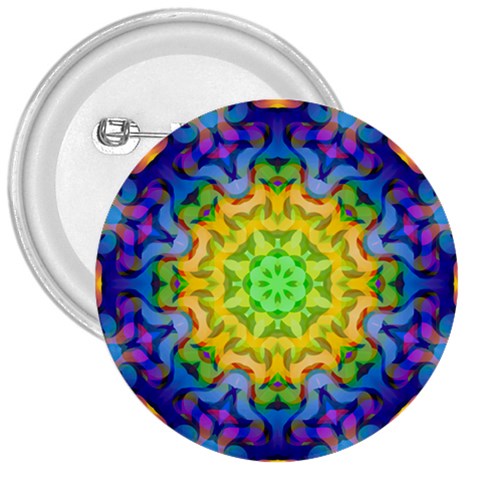Psychedelic Abstract 3  Button from ArtsNow.com Front