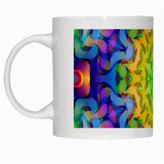 Psychedelic Abstract White Coffee Mug from ArtsNow.com Left