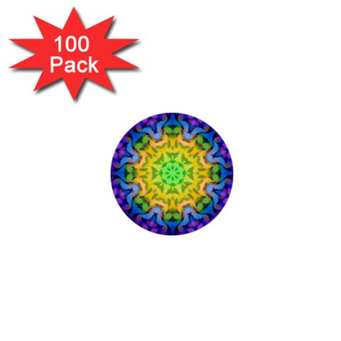 Psychedelic Abstract 1  Mini Button (100 pack) from ArtsNow.com Front