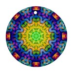 Psychedelic Abstract Round Ornament (Two Sides)