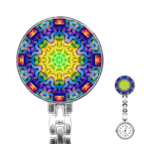 Psychedelic Abstract Stainless Steel Nurses Watch from ArtsNow.com Front
