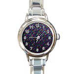 Polka Dot Sparkley Jewels 2 Round Italian Charm Watch