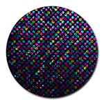 Polka Dot Sparkley Jewels 2 8  Mouse Pad (Round)