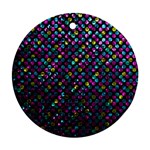 Polka Dot Sparkley Jewels 2 Round Ornament