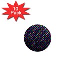 Polka Dot Sparkley Jewels 2 1  Mini Button (10 pack)