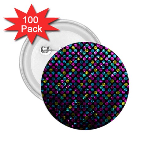 Polka Dot Sparkley Jewels 2 2.25  Button (100 pack) from ArtsNow.com Front