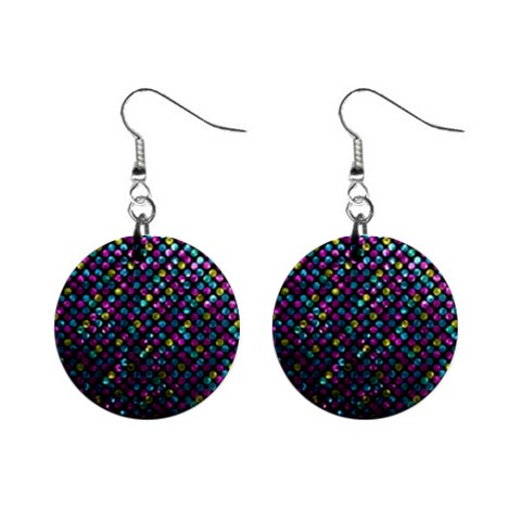 Polka Dot Sparkley Jewels 2 Mini Button Earrings from ArtsNow.com Front