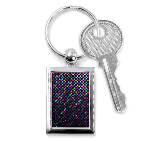 Polka Dot Sparkley Jewels 2 Key Chain (Rectangle) from ArtsNow.com Front