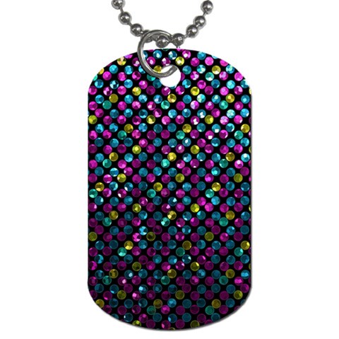 Polka Dot Sparkley Jewels 2 Dog Tag (One Sided) from ArtsNow.com Front