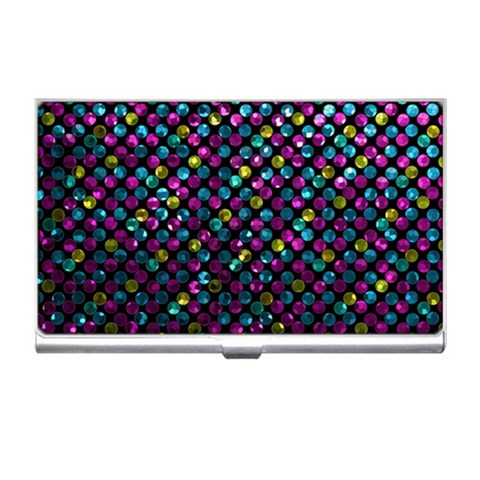 Polka Dot Sparkley Jewels 2 Business Card Holder from ArtsNow.com Front