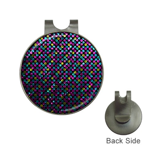 Polka Dot Sparkley Jewels 2 Hat Clip with Golf Ball Marker from ArtsNow.com Front