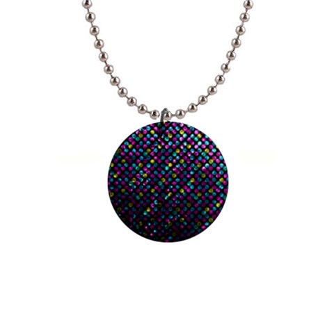 Polka Dot Sparkley Jewels 2 Button Necklace from ArtsNow.com Front
