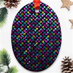 Polka Dot Sparkley Jewels 2 Oval Ornament (Two Sides)