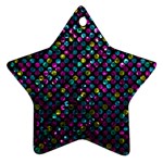 Polka Dot Sparkley Jewels 2 Star Ornament (Two Sides)