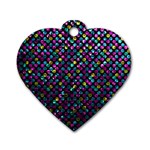 Polka Dot Sparkley Jewels 2 Dog Tag Heart (One Sided) 