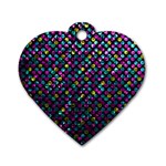 Polka Dot Sparkley Jewels 2 Dog Tag Heart (Two Sided)