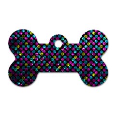 Polka Dot Sparkley Jewels 2 Dog Tag Bone (Two Sided) from ArtsNow.com Back