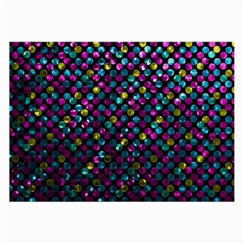 Polka Dot Sparkley Jewels 2 Glasses Cloth (Large) from ArtsNow.com Front