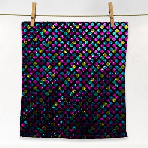 Polka Dot Sparkley Jewels 2 Face Towel from ArtsNow.com Front