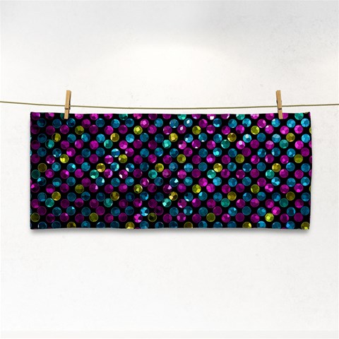 Polka Dot Sparkley Jewels 2 Hand Towel from ArtsNow.com Front