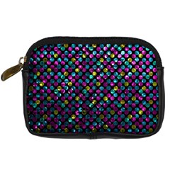 Polka Dot Sparkley Jewels 2 Digital Camera Leather Case from ArtsNow.com Front