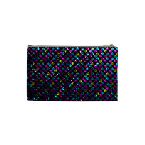 Polka Dot Sparkley Jewels 2 Cosmetic Bag (Small) from ArtsNow.com Back